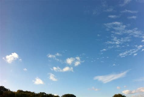 Blue Sky With Wispy Clouds