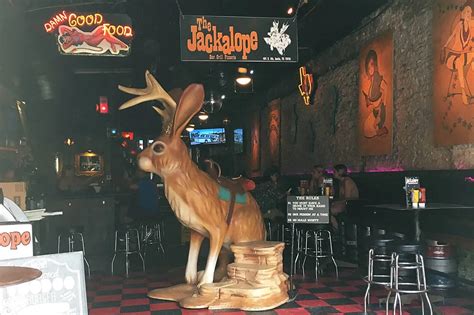 Fiberglass Jackalope At The Jackalope Bar In Austin Texas Silly America