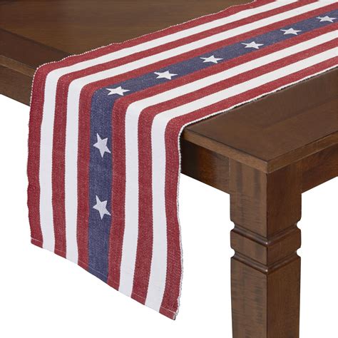 Essential Home Patriotic Table Runner - Stars & Stripes - Home - Dining
