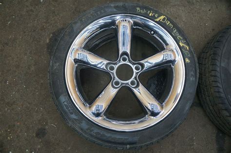 17 chrome fr rim japan (f)7.5jj +43 (r)8jj +37 4hole 114.3. Set 4 Chrome Wheel Rim Tire 17×7.5 20×10 Inch 4865346AA ...