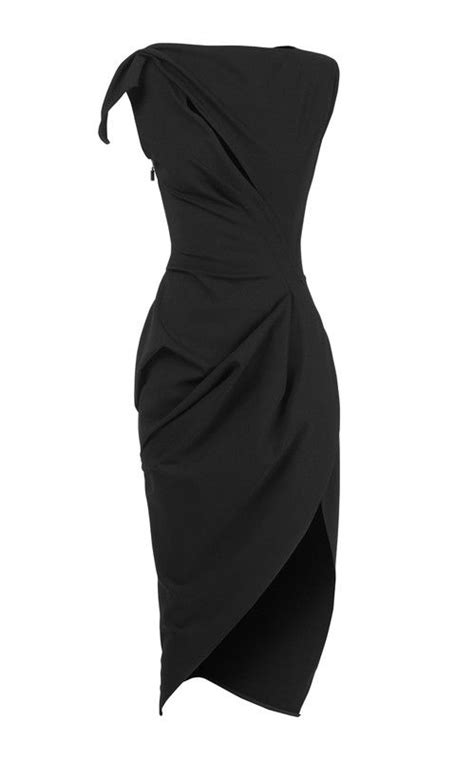 connector gathered cady dress by maticevski moda operandi fashion black dress black dress