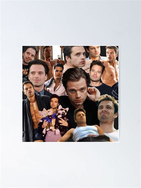 Sebastian Stan Collage Poster For Sale By Lizzyrivue Redbubble