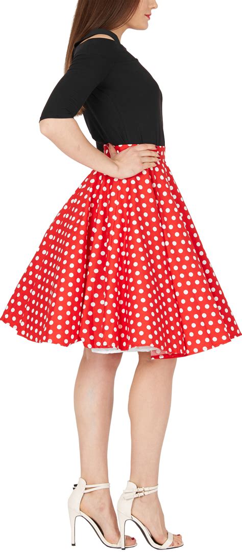 Stunning Vintage Rockabilly Polka Dot Full Circle S Skirt EBay