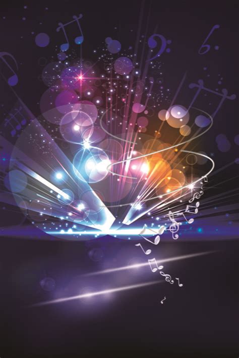 Fashion Starry Beautiful Music Bar Poster Background Material