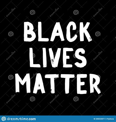 Black Lives Matter Poster Social Media Content Banner Anti Racism Hand Drawn Calligraphy