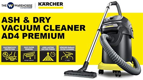Karcher Ad Premium Ash And Dry Vacuum Cleaner Thewwarehouse Com Youtube