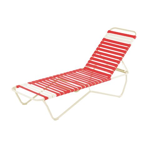 All chaise lounges contain 100% virgin vinyl strap, which means the material has never been used on another product, making it higher quality. St. Lucia Vinyl Strap Chaise Lounge with Commercial ...
