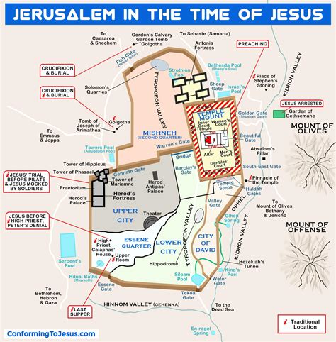 Map Of Jerusalem In Jesus Time Jerusalem In Jesus Time Map Israel