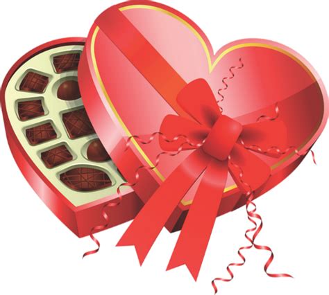 Chocolats Boite En Coeur Png Ruban Tube St Valentin