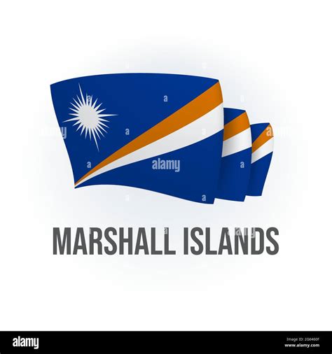 vector flag of marshall islands marshallese waving flag vector illustration stock vector image