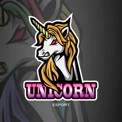 Vetor De Surpresa Colorido Do Projeto De Unicorn Logo Ilustração do