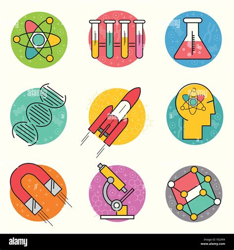 Science Vector Icon Set A Collection Of Gold Science Themed Line Icons