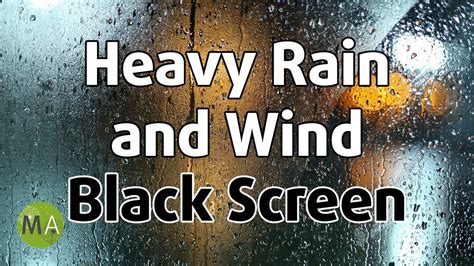 Heavy Rain And Wind Sounds Black Screen 10 Hours Of Countryside Rain