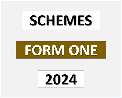 Form One Schemes Of Work 2024 Download All Subjects Msomi Bora