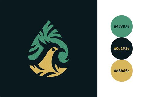 Bird Raindrop Logo Logo Color Combinations Logo Color Logo Design