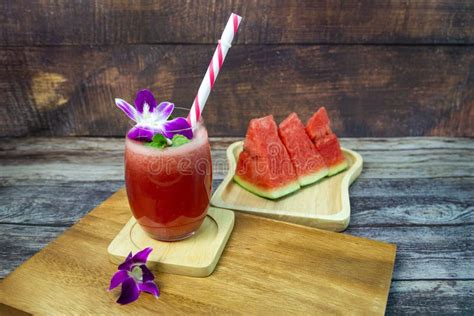 Fresh Watermelon And Watermelon Juice Fruit Drink Stock Image Image Of Cool Water 146648619