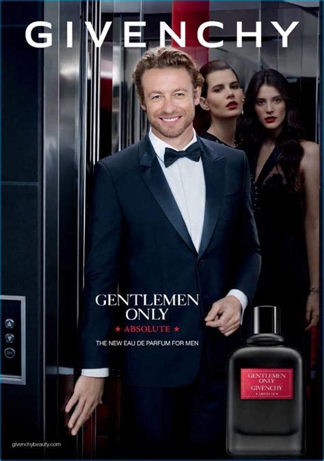 Simon Baker Is All Smiles For Givenchy Gentlemen Only Absolute Fragrance Campaign Simon Baker