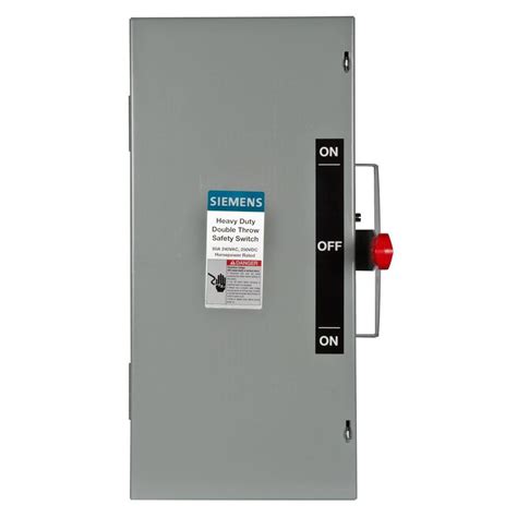Siemens Double Throw 60 Amp 240 Volt 3 Pole Indoor Non Fusible Safety