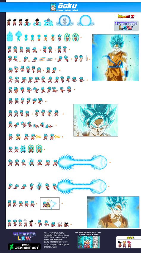 Super Saiyan Blue Whis Gi Goku Ulsw Sprite Sheet By Songoku0911 On