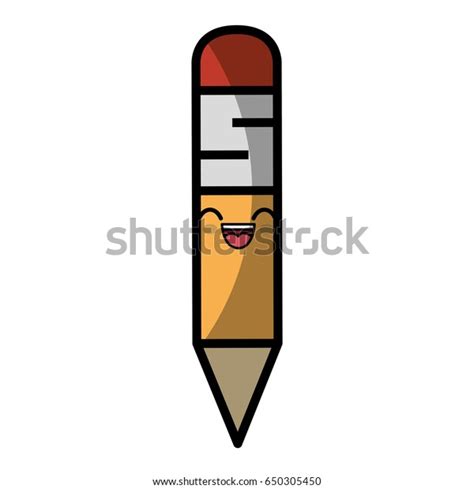Pencil Cartoon Smiley Stock Vector Royalty Free 650305450 Shutterstock