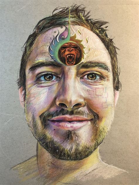 Self Portrait Me Colored Pencil 2019 Rart