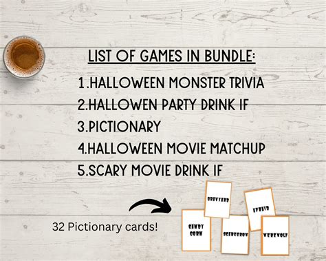 Adult Halloween Games Halloween Party Games Adult Drinking Etsy