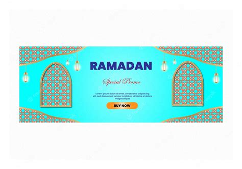 Premium Vector Realistic Ramadan Horizontal Banners With Abstract