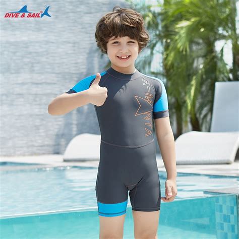 Lycra Shorty Wetsuit Kids One Piece Swimwear For Boys Girls Diving