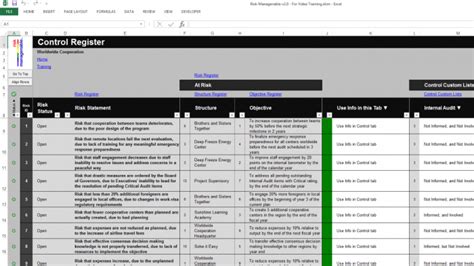 Risk And Opportunity Register Template Excel Free Project Risk