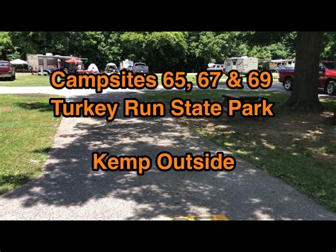 Turkey Run State Park Campsites 65, 67 & 69 | Kemp Outside