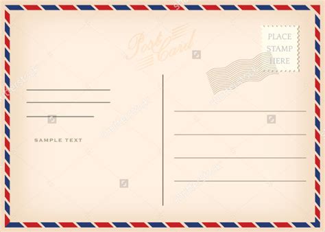 printable postcard templates  psd ai vector