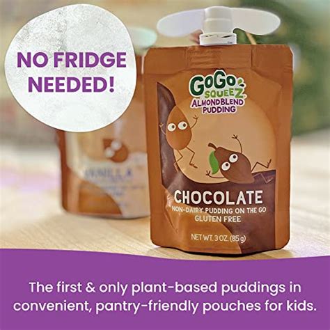Gogo Squeez Almondblend Vanilla Pudding 3 Oz Pack Of 24 Non Dairy