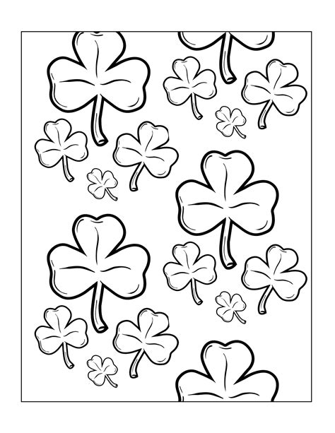 Shamrock Coloring Pages Printable Coloring Pages
