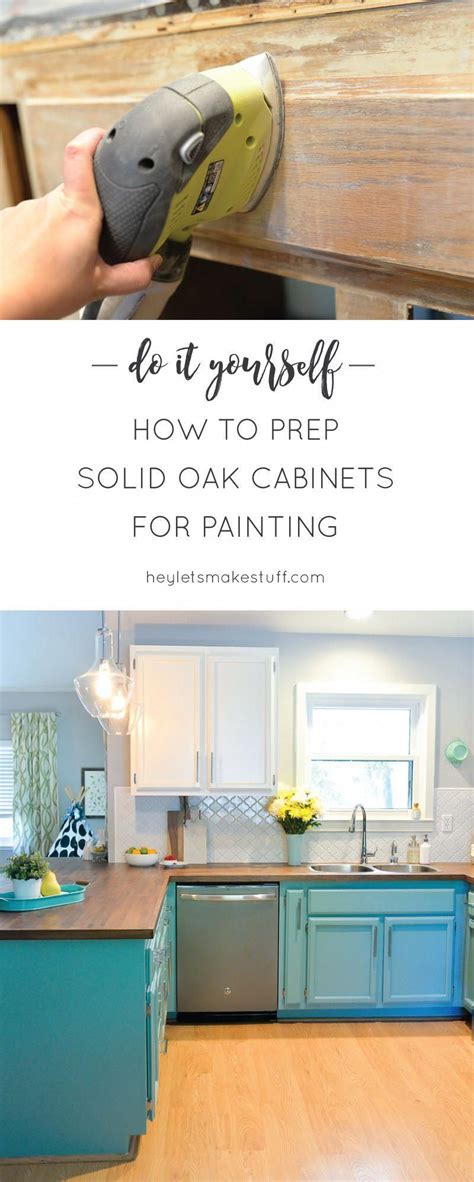 Most of the work in painting a car is in the prep. How to Prep Solid Oak Cabinets for Painting #diypaintprep ...