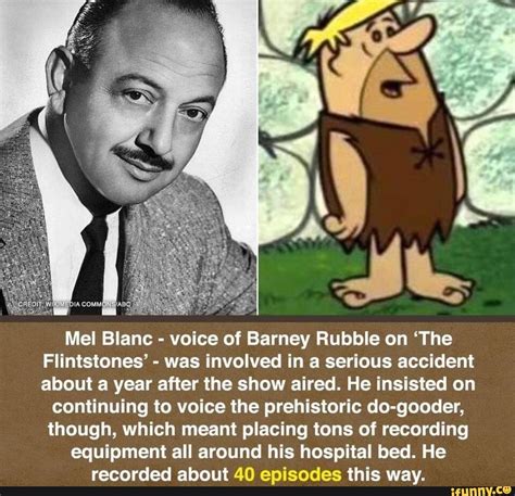Comm Mel Blanc Voice Of Barney Rubble On The Flintstones Was