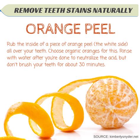 Remove Teeth Stains Naturally Orange Peel ♥ Loved And Pinned By