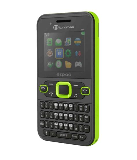 Micromax Dual SIM QWERTY Mobile-Q22 (Green) Mobile Phones Online at Low Prices | Snapdeal India