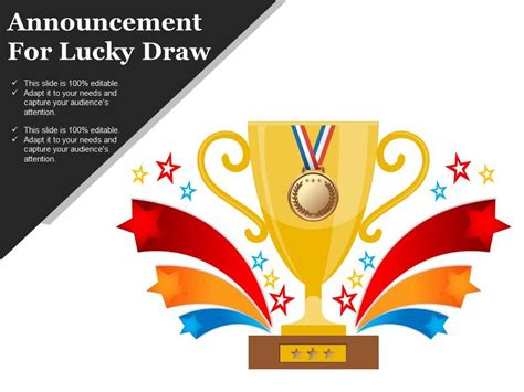 Announcement For Lucky Draw Example Of Ppt Powerpoint Slide Clipart