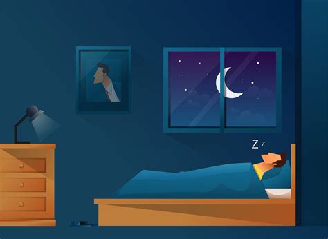man sleeping in bed clipart