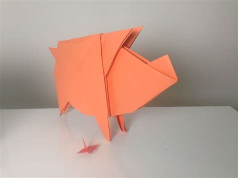 Pig Origami Original Creation Paper Lamp Origami Novelty Lamp