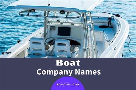 Catchy Boat Company Name Ideas That Float Soocial