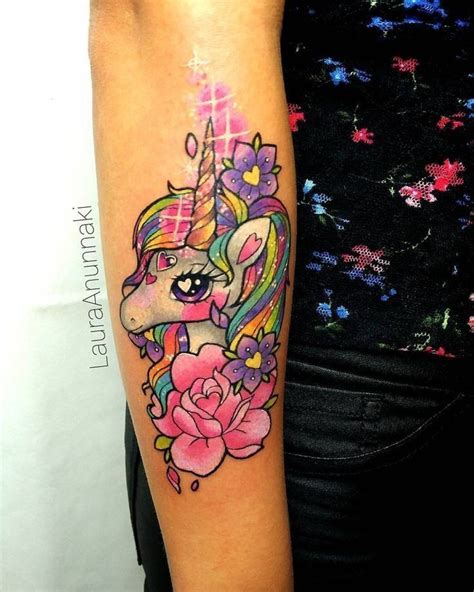 Pin By Estela G On I Luv Unicorns Rainbow Tattoos Unicorn Tattoos Kawaii Tattoo