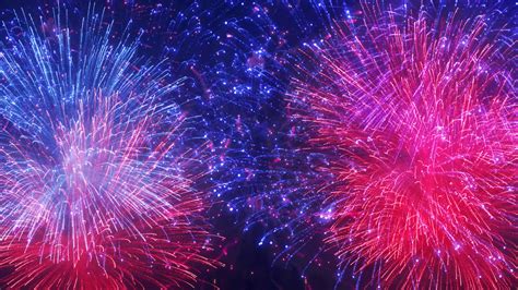 Loop Seamless Of Real Fireworks Background Abstract Blur Of Real