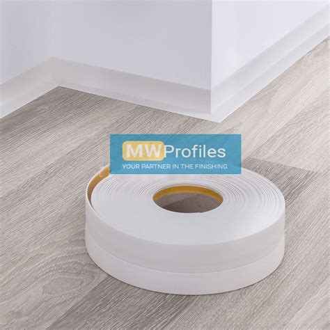 White Pvc Flexible Skirting Board Self Adhesive 5 And 15 Meter