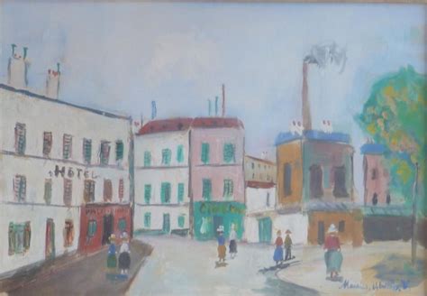 Bid Now Maurice Utrillo Hand Signed Gouache French Impressionism