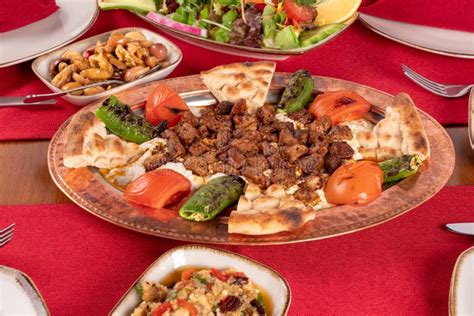 Traditional Turkish Arabic Cuisine Ali Nazik Kebab Stock Image
