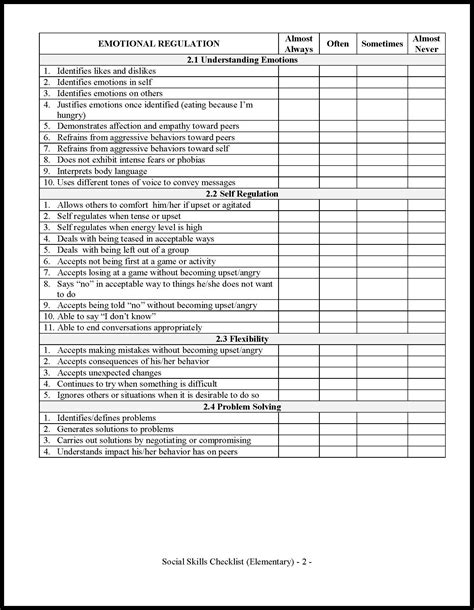 response  intervention  ultimate social skills checklist