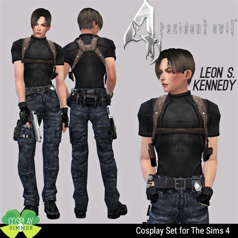 Resident Evil 4 Leon S Kennedy Cosplay Set For The Sims 4 By Cosplay