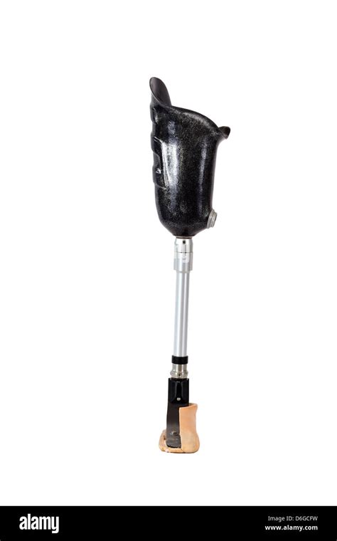 Above Knee Prosthesis In Metal With Rubber Foot And Plastic Shaft
