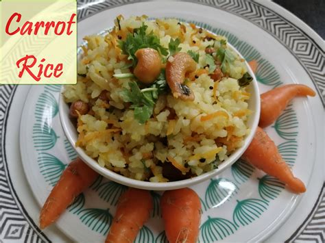 Spicy Carrot Rice Or Lunch Box Recipe Yummy Ashas Kitchen